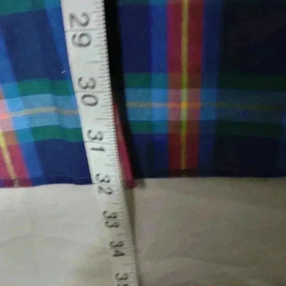 American Hero Mens XL Blue Green Plaid Western Pearl Snap Button Down Western - Picture 5 of 5